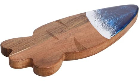 LALADEFIEE Tagliere Legno Massello Forma Di Carota Con Design Decorazione Surfboard e Utensile Da Cucina Funzionale Per Servire e Preparare Alimenti