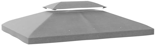 Outsunny Techo de Repuesto para Cenador con Techo Doble 4x3 m, Gris Claro