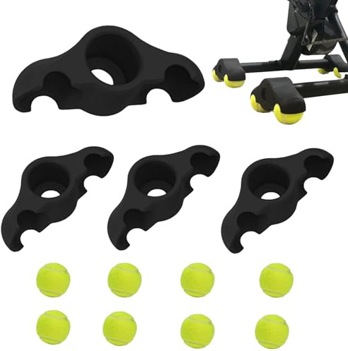 4 Stück Indoor Cycling Rocker Feet Adapters, Fahrrad-Fuß-Adapter für den Innenbereich, Indoor-Radsport-Schnappfüße Adapter mit 8 Stück Tennisbällen, Zubehör für Kickr Core Rollentrainer