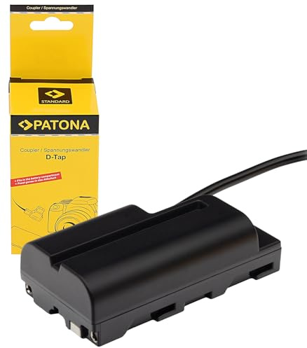 PATONA D-TAP Akku Adapter kompatibel mit Sony NP F550 F750 NF960 F970 FM500 FM500H Dummy Batterie Koppler Netzteil Netzadapter mit Federkabel für Kamera Monitor Video LED Beleuchtung