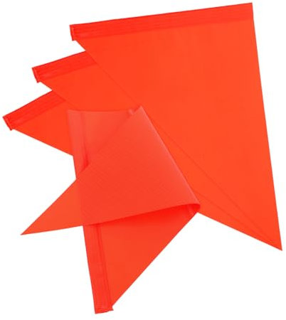 JOINPAYA 4 Stück Fahrrad Sicherheitsfahne rote Flagge Fahrradfahnen mit Stange zur Sicherheitsflagge Kajak Flagge Spiel mit roten Flaggen orange Warnflagge PVC
