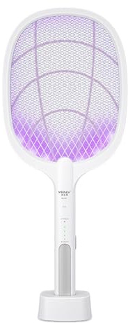 DHsdlpLU Matamoscas Eléctrico Portátil con Luz Led UV De Alto Voltaje, Recargable por USB para Interiores Y Exteriores.,A