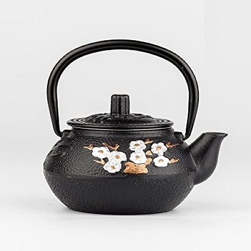 Service à thé en Fonte, théière Japonaise, Bouilloire Tetsubin, Outils de Kungfu, Tamis en Acier Inoxydable, Bouilloire 300 ML / 600 ML / 800 ML - Prune 300 ML