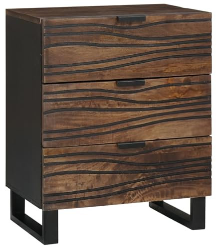 vidaXL Mesa de Noche Nogal 50 x 33 x 62 cm Madera de ingeniería