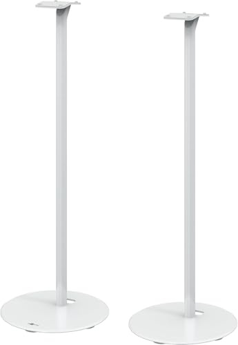 goobay 78754 Speaker Stand for Sonos Era 300 / Speaker Bracket 5 kg Load Capacity / Speaker Stand with Cable Management / 71 cm High/White