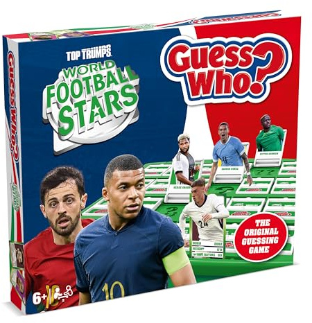 Winning Moves World Football Stars Guess Who? Board Game, Play with Mbappé, Cole Palmer, Núñez, and Harry Kane, easy to set up, gift for ages 6 plus