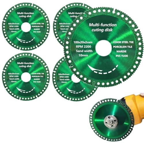 Dischi diamantati da taglio per smerigliatrice angolare da 10,2 cm, super sottili, lame multifunzione da 1 mm, taglio ad alta velocità e senza trucioli per metallo, pietra, alluminio, PVC