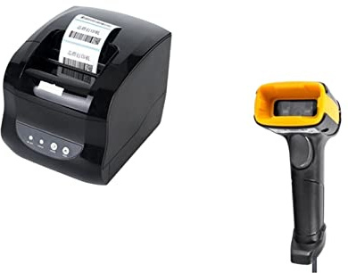 BDSHGRDH Impresora fotográfica， Impresora de Etiquetas 365B, Impresora código Barras 3 Pulgadas, Recibos POS 80 mm, Bluetooth, USB for Windows Phone, Etiqueta Precio sin Tinta