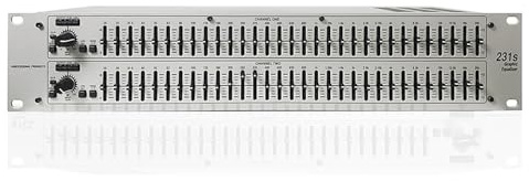 31-Band Graphic Equalizer, Dual Channel Professional DJ Stereo Equalizer, Hifi Home EQ Tuning Equalizer with FBQ Feedback Detection, 2U Rack Mount, for Home Audio, Recording Studio