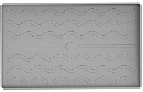 Tapis de cuisson en silicone de qualité alimentaire, tapis de grill pour barbecue en plein air, couverture de protection antidérapante et résistante à la chaleur pour les surfaces (Grise)
