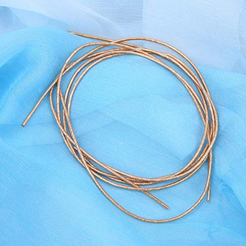 Phefop Koppartråd Broderitråd 1,5 Mm Fransk Metalltråd 5 G Glans Sytråd för Pärlor Kläder Dekoration Smycketillverkning och Hem DIY Hantverksprojekt (Mörk guldtråd)
