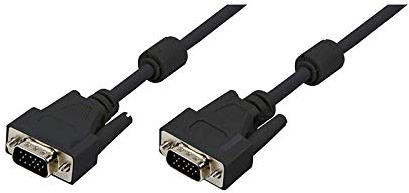 LogiLink CV0002 - Cable VGA (2X Macho, 3+7, Double Shielded, 2X Ferrit Core, 3 m) Negro
