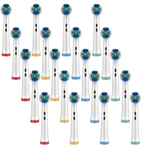 HLC Pack de 20 recambios cabezales para cepillo eléctrico recargable SB 20A Oral-B Vitality Precision Clean