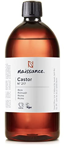 Naissance Rizinusöl (Nr. 217) - 870ml - Kaltgepresstes, Natürliches, Hexanfreies, Gentechnikfreies Öl - Pflegt und Spendet Feuchtigkeit für Haare, Wimpern und Augenbrauen