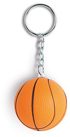 Simpatico portachiavi antistress anti stress a forma di palla pallone da basket