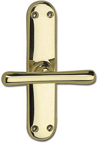 GRUNDMANN Fenstergriff Elegant 520, sichtbar geschraubt, 7 x 35 mm, Messing poliert, 1 Stück,10445
