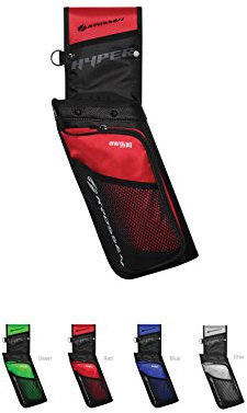 krossen tiro con arco Hyper campo atrás frente cinturón aljaba con cinturón 3 compartimento, rojo