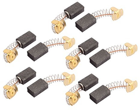sourcing map Escobillas de Carbón 5 Pares, 17mm x 11mm x 7mm, para Martillo Eléctrico Taladro Motor Eléctrico Genérico, Pieza de Reparación de Repuesto