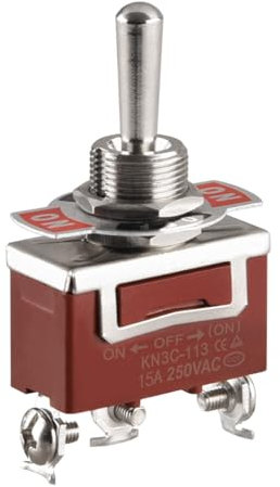 Heschen interruttore a levetta in metallo SPDT ON/OFF/(ON) lato momentaneo 3 posizioni 15A 250VAC