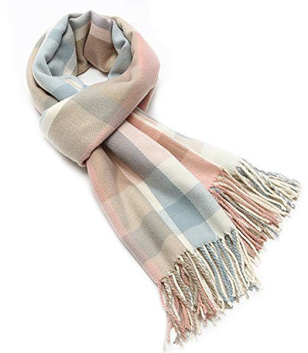 Chalier Fashion Winter Schal Damen Geschenke für Frauen Kaschmir Großer Karierter Quadratischer Damenschal Mama Freundin Karo Streifenmuster Weihnachtsmanns Geheimes Geschenk für Frauen