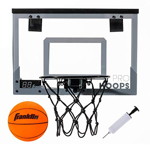 Franklin Sports Pro Hoops LED Over The Door Mini Basketball Hoop - Black