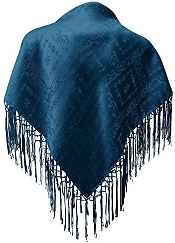 Seidentuch Dirndl-Trachtentuch Tuch 75 x 75cm Dirndltuch 100% Seide Fransentuch für Tracht Trachtenseidentuch mit Fransen Schultertuch Halstuch silk clouth beste Qualität