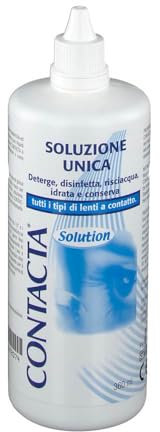 Contacta, Solution, Soluzione Unica per Lenti a Contatto, Favorisce Idratazione delle Lenti a Contatto, Deterge, Rinfresca e Idrata, 360 ml