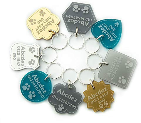 Marca Animali Domestici Incisi | Etichetta Personalizzati per Cani e Gatti – Eleganti e Resistenti, Lusso, Premium