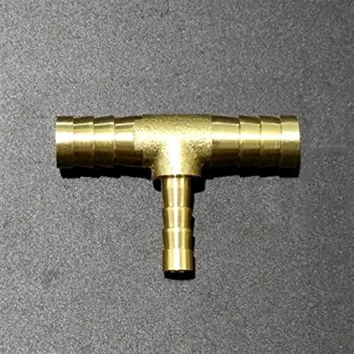Pangocho Jinchao-Messing Schlauchtülle 3-Wege-Splitter 10-6-10mm Wasser Gas-Anschluss, Messing Schlauchkupplung Reducer Fitting, Armaturen reparieren