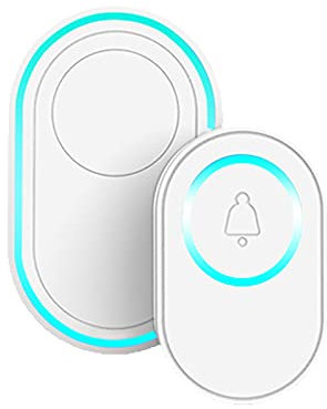 Netshire WiFi Wireless Doorbell and Chime, Smart Home Light Up Two in One Doorbell Alarm Combo, Plug-in Burglar Alarm System, with Backup Battery Power