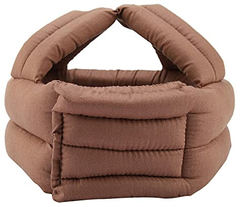 Elderly Protective Hat - Adjustable Anti-fall Helmet for Collision Prevention & Shock, Breathable Head Cap for Fall Prevention, 25.2-28.7in (Brown)