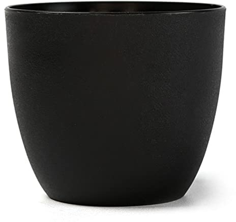 Muzhira Plant Pots, 20cm Thicken Plastic Planter with Drainage Holes, Plant Container Indoor Gardening Pot for Indoor and Outdoor Garden - Black