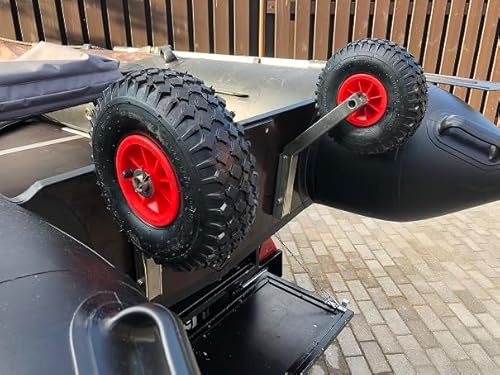Starträder für Boot Schlauchboot Floß Faltbare Außenbordmotorräder für aufblasbares Schlauchboot Edelstahl (L-Licht)