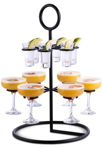 bar@drinkstuff Martini Cocktail Tree - Cocktail Glass Display for 12 Glasses, Ideal for Shots & Martini's (Glasses not Included)