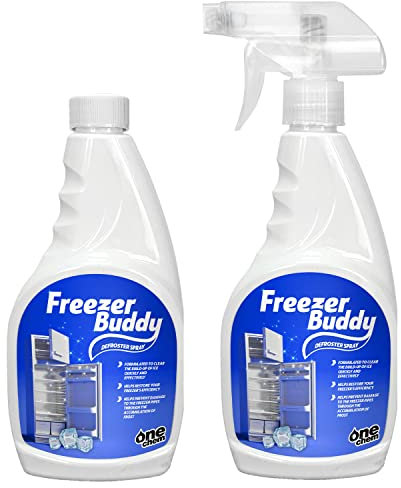 One Chem 2 x 500ml Freezer Buddy Freezer Defroster - Restore Freezer Efficiency - Prevent Damage To Pipes