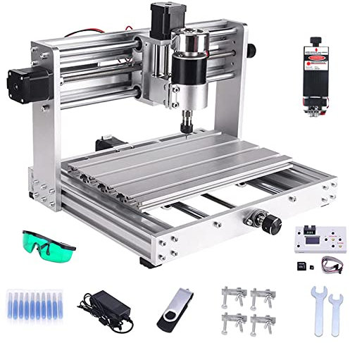 CNC 3018 MAX DIY Machine De Gravure À 3 Axes, GRBL Commande, Graveur À Bois Avec Contrôleur Hors Ligne, Kit De Fraiseuse Router Graveuse Plastique Acrylique Bois PCB Et PVC,1W