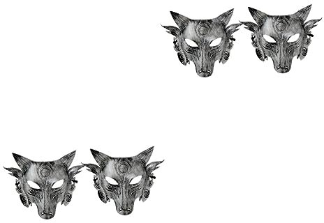 Abaodam 2er-sets Maske Jungen Und Mädchen Karneval Cosplay Party Supplies Leichte Tiermaske Für Halloween Pp-material Lebensechte Simulation Maskerade Maske 2 Stück * 2