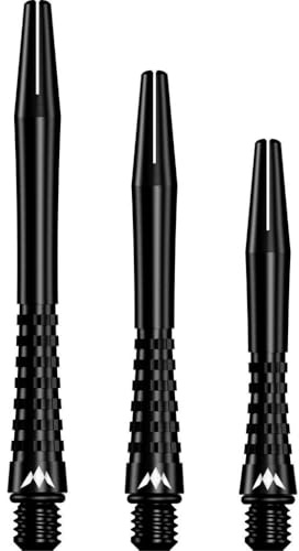 Mission Atom13 Anodised Metal Gripped Black - Dart Shafts Medium