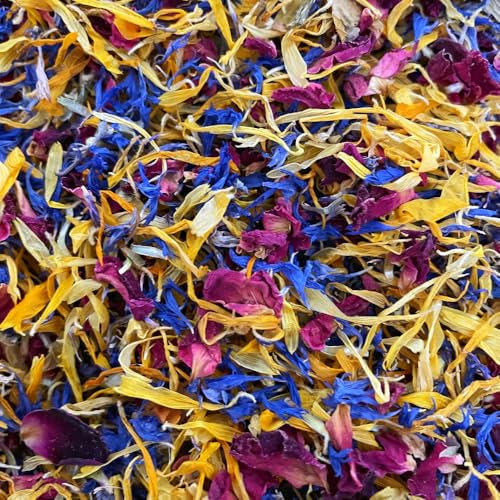 Extra dry - Mélange de fleurs Séchés pour Cocktails, 20 g | Garniture Florale 100% Naturelle pour Boissons, Thés, Infusions et Desserts | Sans Additifs| Sans Sucre