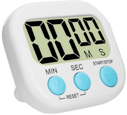 Timer Da Cucina Digitale: Timer Digitali Con Ampio Display | Timer Da Cucina Digitale Con Allarme Forte | Orologio Timer Multifunzionale Con Retro Magnetico Per Palestra Di Studio Di Cottura (bianco)