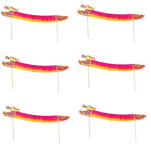 PHENOFICE 30 Sätze Latte-drache Diy Handbuch Drachen Für Kinder Kinderhandwerk Basteln Für Kinder Zubehör Bausätze Bausatz Materialien Zur Herstellung Von Drachen Drachenkuchen-banner Papier