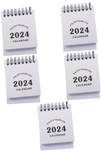 Operitacx 5stücke Mini Tischkalender Praktischer Und Dekorativer Tischkalender Für Zuhause Und Büro Zur Planung Und Organisation Von Terminen Erinnerungen Und Wichtigen Ereignissen