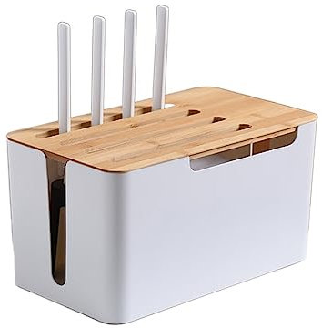 Schlüsseltresor Router-Aufbewahrungsbox, Bambus- und Holz-Hub, kabelloses WLAN, TV-Set-Top-Box, Anordnung und Aufbewahrung für Schlüsselrückgabe und sichere Aufbewahrung