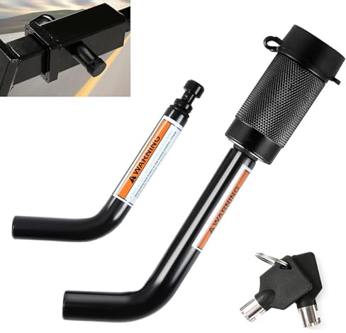 Antivol de remorque - Verrouillage automatique du récepteur - Goupille de sécurité pour remorque de camping-car, voiture, camion