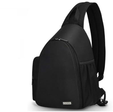 AFGRAPHIC Mochila para cámara réflex digital, impermeable, con correa de trípode para cámara Canon EOS 7D, 7D Mark II con lente EF 24-105 mm f/4L IS II USM, Negro, Talla única