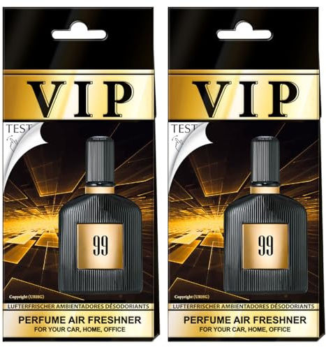 VIP CARIBI Ambientadores de Lujo para Coche Pack 2, Fragancias Premium Inspiradas en Perfumes Exclusivos, Aroma Elegante y Duradero, Ambientador Premium para Coche, Hogar, Oficina y Regalo (099)