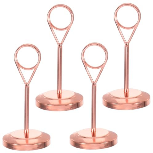 VALICLUD 4 Portatarjetas De Mesa Inoxidable Con Espejo Para Hotel, , Banquete, Diseño Elegante Para Mostrar De Mesa Y Mensajes.