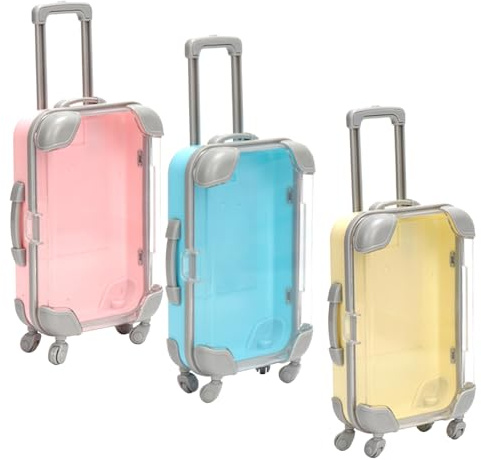 POPAPIE 3 Stück Mini Koffer Geschenkbox,Reise Geschenk Reisekoffer Miniatur für Urlaubskasse & Reisegutschein, Reise Urlaubskasse Reisekoffer als Geschenk für Urlaub, für Geburtstag Als Sparschwein