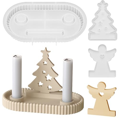 3 Stück Silikonform Haus Set Silikonformen Gießformen Häuser Silikonformen Kerzenhalter Silikon Formen zum Gießen Kerzen Formen Silikon Gipsformen zum Gießen
