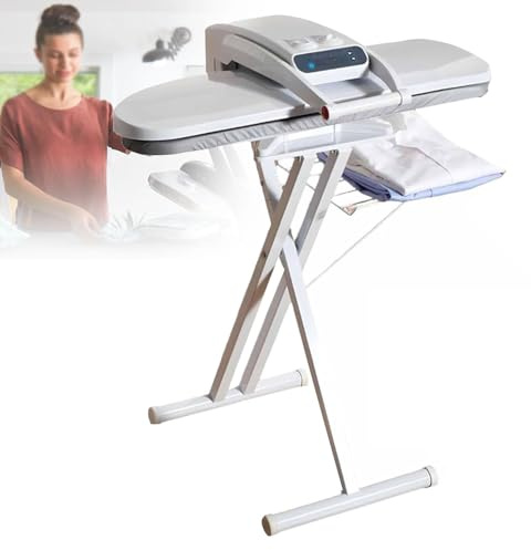Pressa professionale per ferro da stiro a vapore con supporto, ampia area per una cura efficiente del tessuto e rimozione delle pieghe